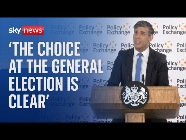 ⁣Rishi Sunak: 'The choice at the general election is clear'