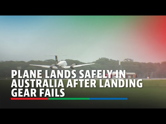 ⁣Plane lands safely in Australia after landing gear fails | ABS-CBN News