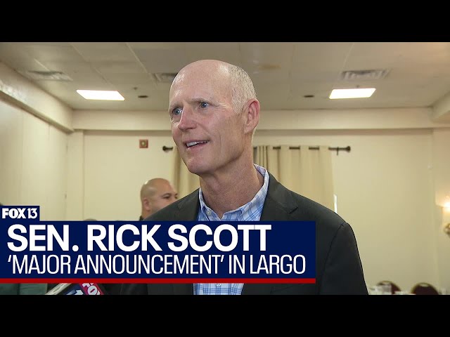 ⁣Florida Senator Rick Scott to make 'major announcement' in Largo