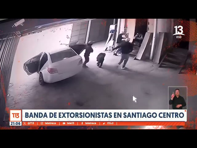 Banda de extorsionistas en amenaza locales en Santiago Centro