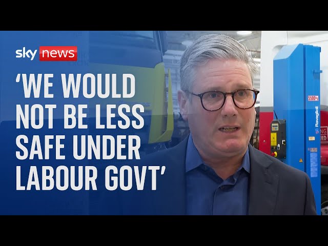 ⁣Keir Starmer denies the UK is less safe under Labour
