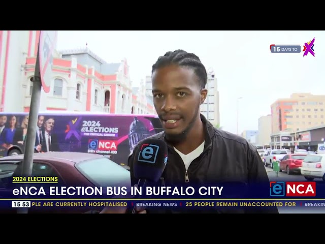 ⁣2024 Elections | eNCA Election Bus in Buffalo City