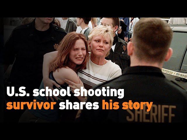 ⁣U.S. school shooting survivor shares his story