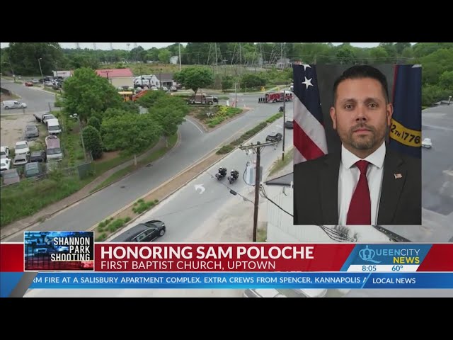 ⁣Sam Poloche memorial services on Monday in Uptown Charlotte