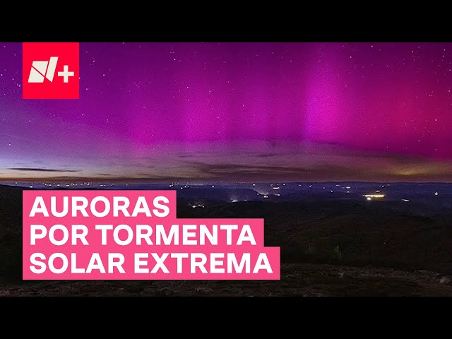 ⁣Tormenta solar extrema provoca inusuales auroras boreales - N+