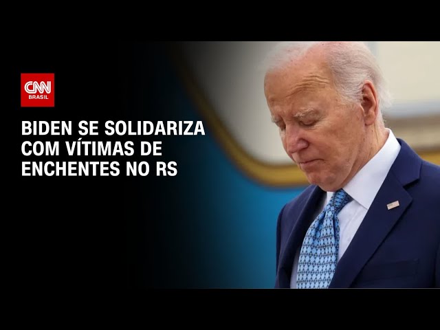 Biden se solidariza com vítimas de enchentes no RS | LIVE CNN