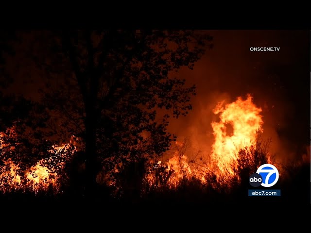 ⁣Brush fire burns 80 acres in San Bernardino County