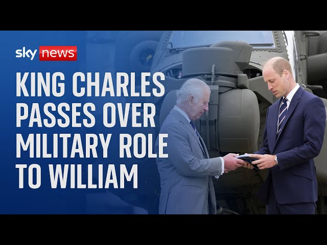 ⁣King hands over Colonel-in-Chief of the Army Air Corps role to Prince William