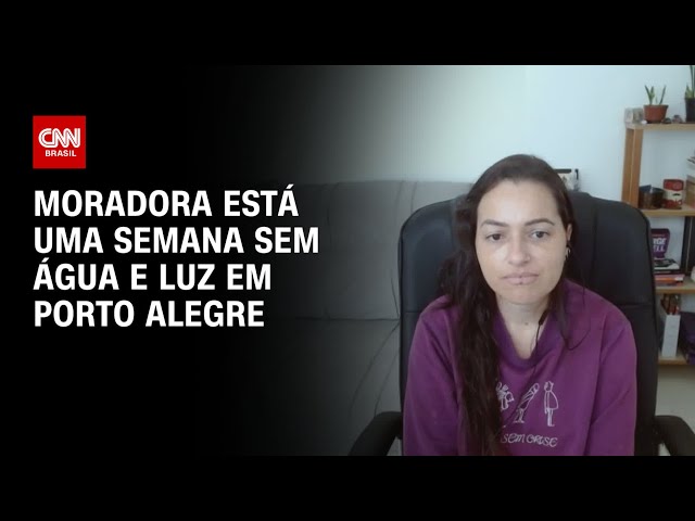⁣Moradora está uma semana sem água e luz em Porto Alegre | BRASIL MEIO-DIA