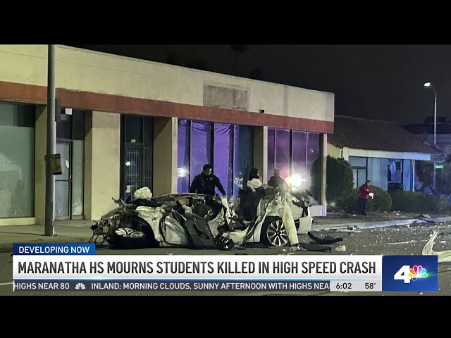 ⁣High school in Pasadena mourns students killed in crash