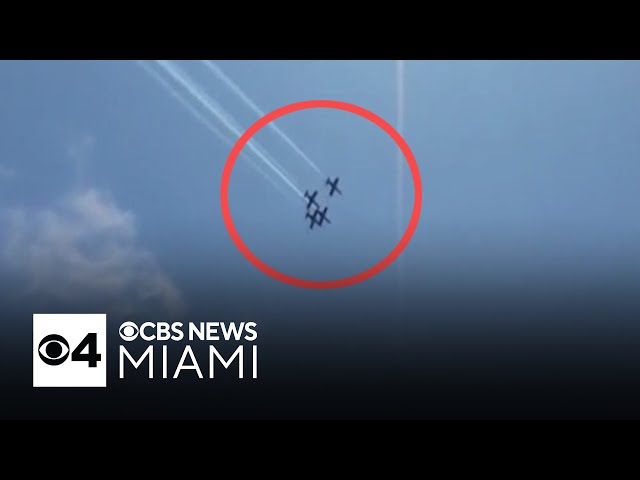 ⁣Jets graze each other midair during performance at Fort Lauderdale Air Show