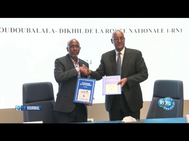 ⁣Accord de financement pour la réhabilitation de la Route Nationale N1 à Djibouti.