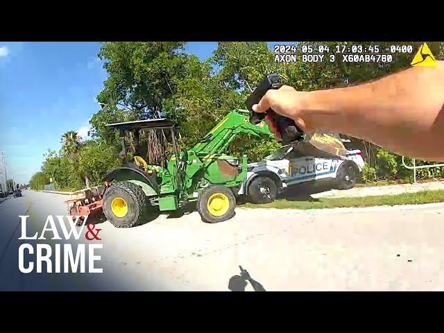 ⁣Bodycam: Man Tried Murdering Cop and College Students with Stolen Tractor, Police Say