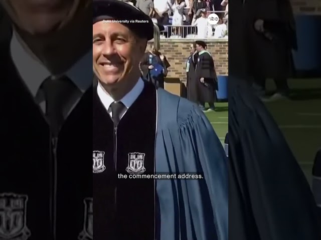 ⁣War protesters disrupt college graduations, walk out of Jerry Seinfeld's Duke commencement addr