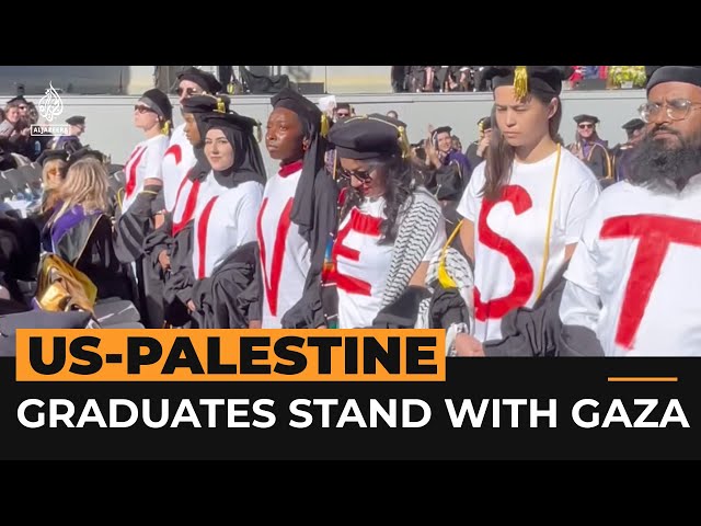 ⁣US students use graduation to stand with Palestine | Al Jazeera Newsfeed