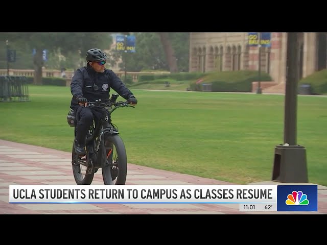 ⁣UCLA resumes in-person classes with more police presence