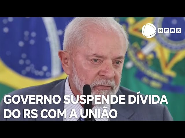 ⁣Governo Federal anuncia a suspensão da dívida do RS com União