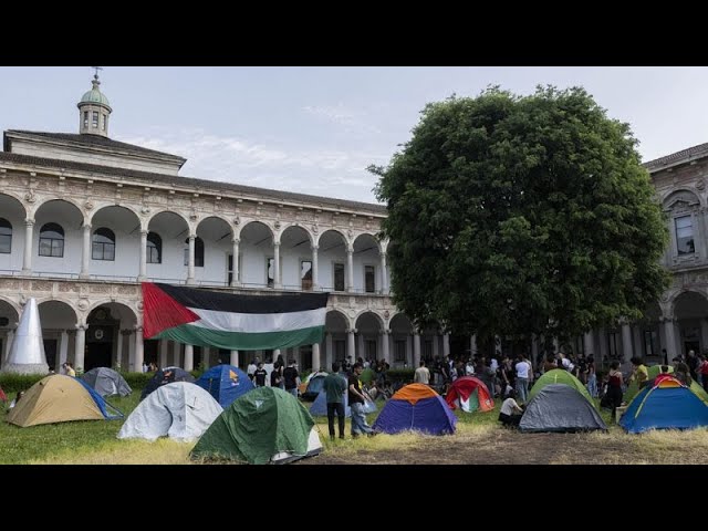 ⁣À Bruxelles et à Amsterdam, la colère étudiante face la guerre à Gaza ne faiblit pas