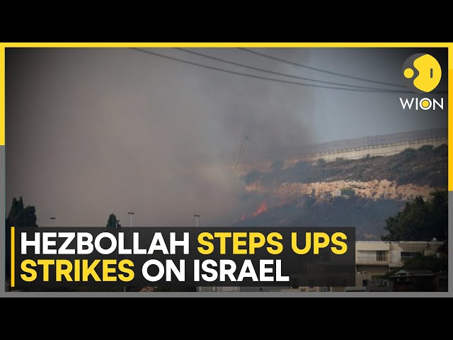 ⁣Israel war: Hezbollah targets Israeli posts with drones, missiles & rocket | WION