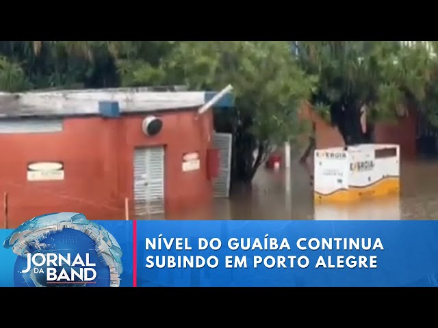 ⁣Nível do Guaíba continua subindo em Porto Alegre | Jornal da Band