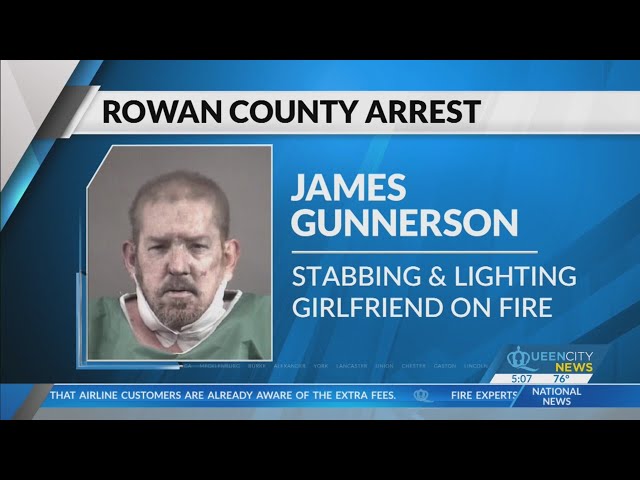 ⁣Man charged after stabbing and lighting girlfriend on fire in Rowan County: Sheriff