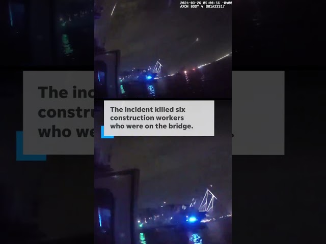 ⁣Baltimore bridge collapse: Bodycams capture officers in shock #Shorts