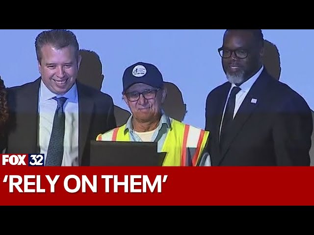 ⁣4 crossing guards honored at Malcom X College