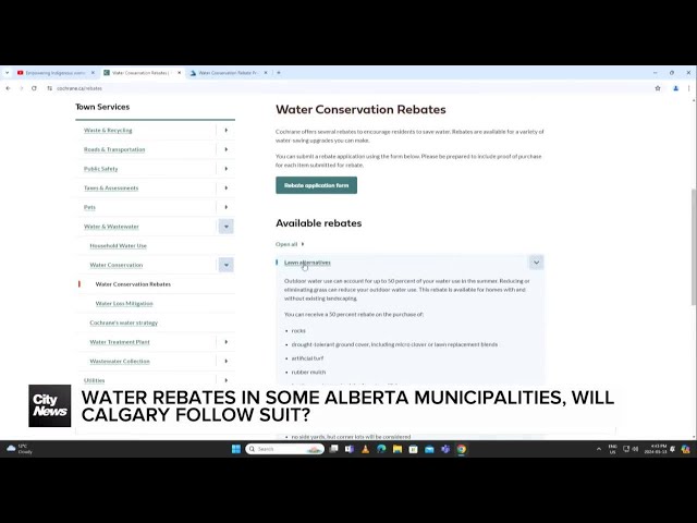 ⁣Water rebates in some Alberta municipalities, will Calgary follow suit?