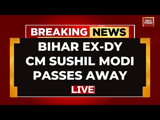 ⁣Sushil Modi Death News LIVE: Ex-Bihar Dy CM Sushil Kumar Modi Passes Away, Was Diagnosed With Cancer
