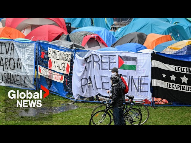 ⁣University protests: McGill heads to court for injunction to remove pro-Palestinian encampment