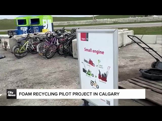 ⁣Foam recycling pilot project in Calgary