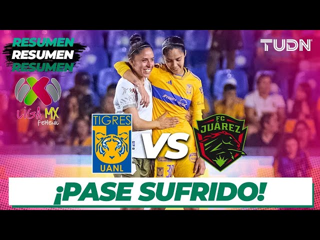 ⁣Resumen y goles | Tigres vs Juárez | Liga Mx Femenil - CL2024 - 4tos | TUDN