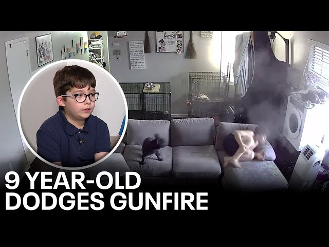 ⁣Terrifying video shows 9-year-old dodging bullets during Fort Worth drive-by shooting