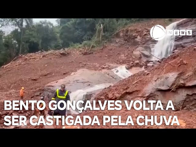 ⁣Bento Gonçalves tem mais de 100 grandes pontos de deslizamento de terra no RS