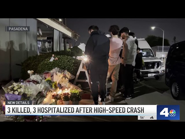 ⁣3 killed, 3 hospitalized after high-speed crash