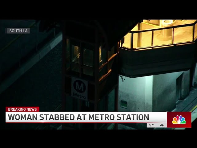 ⁣Woman stabbed at South LA Metro station