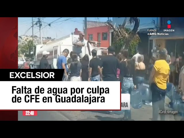 ⁣En Guadalajara se quedan sin agua por falla eléctrica