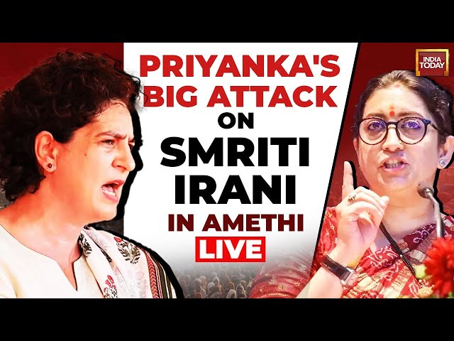 ⁣Priyanka Gandhi LIVE: Priyanka Gandhi's Big Attack At Smriti Irani | Priyanka Gandhi Speech LIV