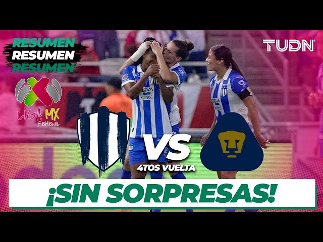 ⁣Resumen | Monterrey vs Pumas | Liga Mx Femenil - CL2024 - 4tos | TUDN