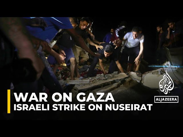 ⁣Fourteen killed in Israeli strike on a home in the Nuseirat refugee camp