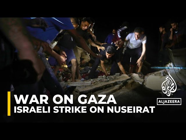 Fourteen killed in Israeli strike on a home in the Nuseirat refugee camp