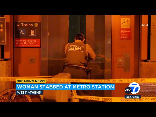 ⁣Woman hospitalized after being stabbed at LA Metro station, authorities say