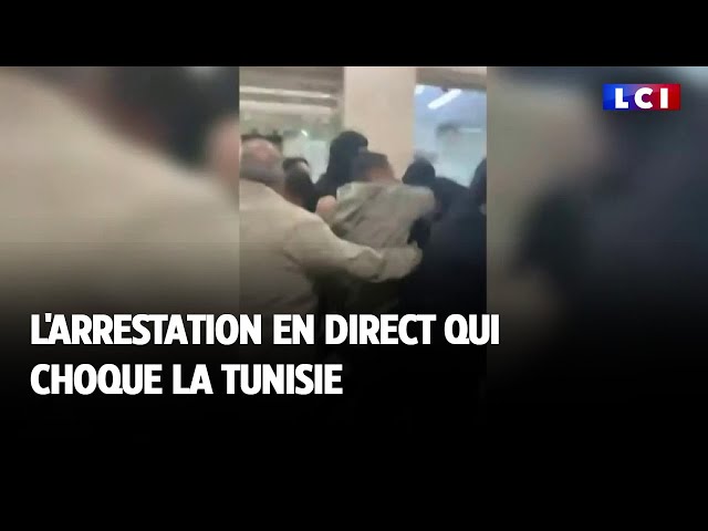 ⁣L'arrestation en direct qui choque la Tunisie