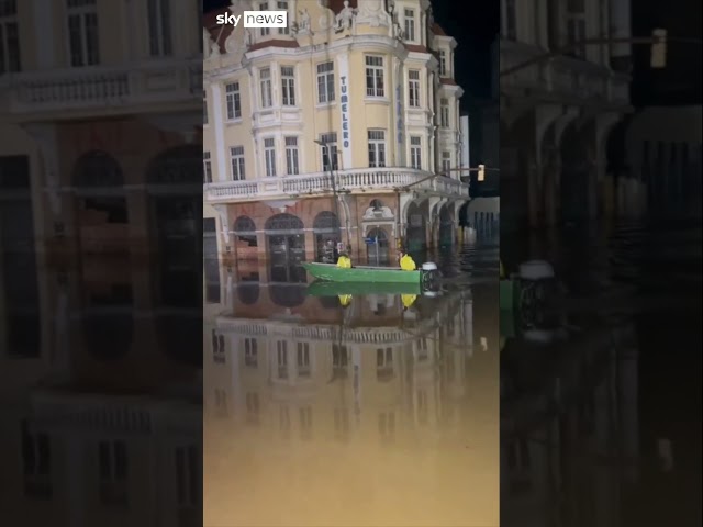 ⁣Brazil floods: Military patrol empty and eerie steets of Porto Alegre after major flooding