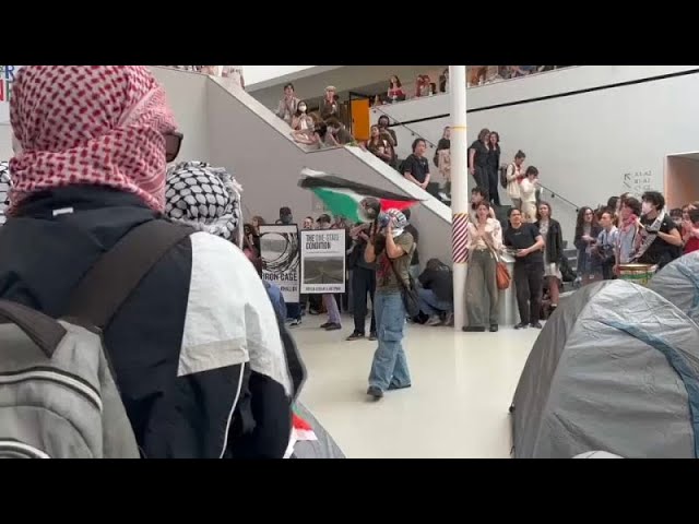 ⁣Las movilizaciones en apoyo a los palestinos recorren las universidades de Países Bajos