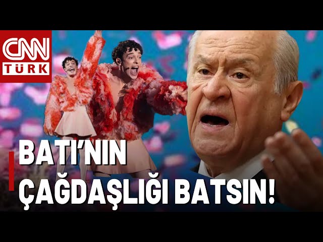 ⁣Devlet Bahçeli Eurovision'a Tepki Gösterdi! Tüylü Ceket, Pembe Saten Etek Utanç Verici Yozlaşma