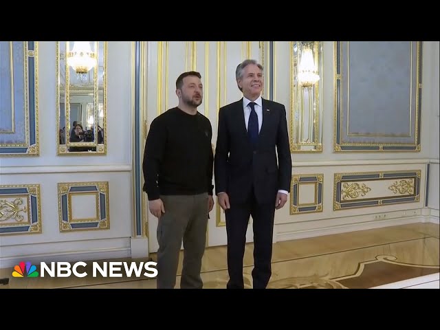 ⁣Blinken meets with Zelenskyy during unannounced Ukraine visit