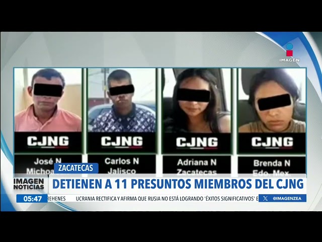 ⁣Detienen a 11 presuntos miembros del CJNG en Zacatecas