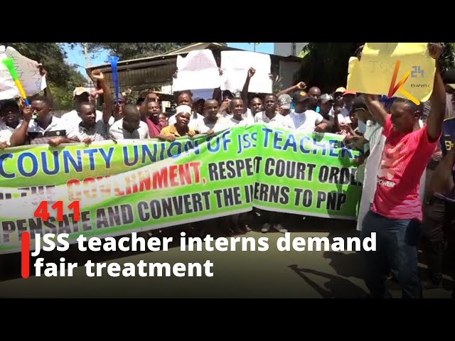⁣Kilifi JSS teachers hold demonstrations