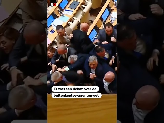 ⁣Chaos in Georgisch parlement